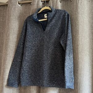 Old Navy heather navy blue quarter zip men’s fleece - size Large